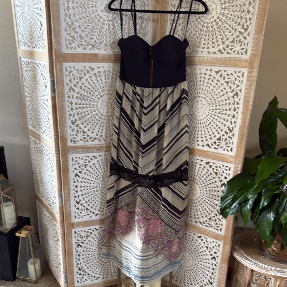 Black and Multicolor Women's Dress